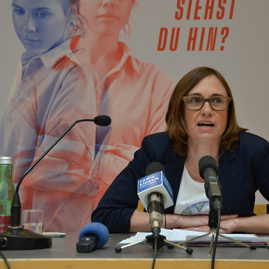 Pressekonferenz zum Auftakt von 'Denk Dich Neu' am 19. April 2022 in Wien