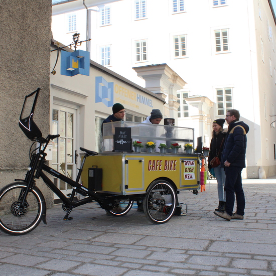 Das 'Cafe-Bike' unterwegs in Salzburg