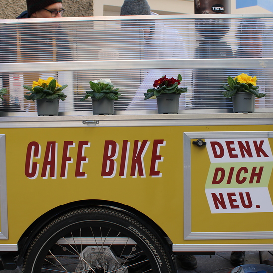 Das 'Cafe-Bike' unterwegs in Salzburg