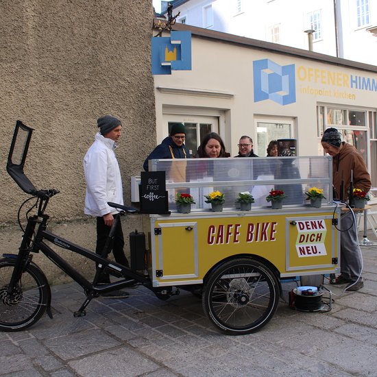 Das 'Cafe-Bike' unterwegs in Salzburg
